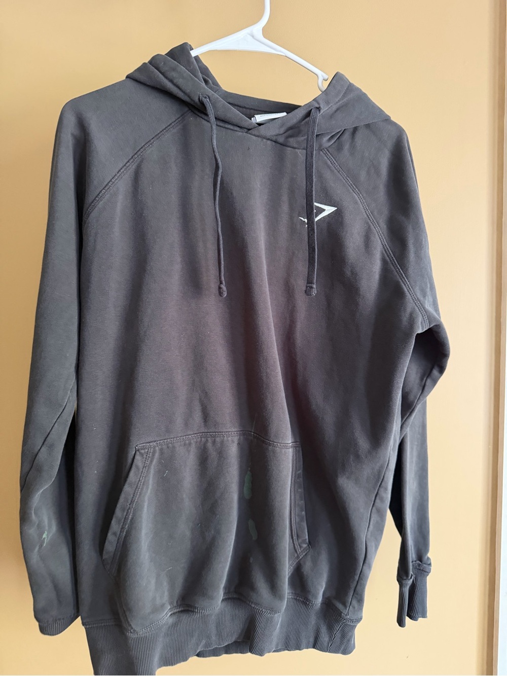 Gymshark Black Pullover Hoodie with Small White Logo